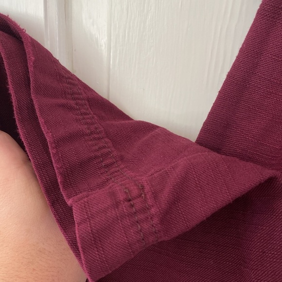 Free People Stay Awhile Carpenter Pants Mulberry Size 4 Purple Maroon Wide Leg - Picture 9 of 15
